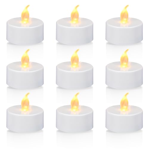 12/24/50 Pack LED Tea Lights with Timer Auto-On 6 Hours and Off 18 Hours