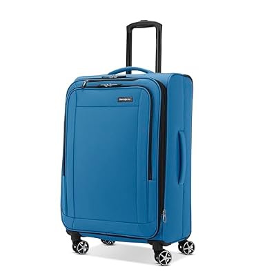 Samsonite Saire LTE Softside Expandable Luggage with Spinner Wheels, Carribean Blue, 2-Piece Set (Carry-on/Medium)