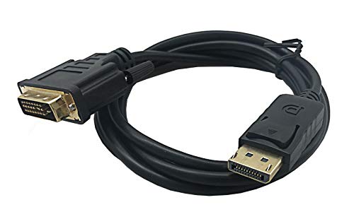 DisplayPort to DVI Adapter, Traodin DP to DVI Converter Male to Male Gold-Plated Cord Cable for Dell, HP and More(6ft)
