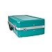Crossrock ABS Trumpet Case for Bb Horn | Mint Blue Finish, Burgundy Velvet Interior, Security Lock, Metal Feet & Detachable Strap