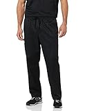 Amazon Essentials Men's Elastic Drawstring Waist Scrub Pant, Black, X-Large