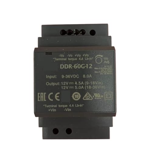 DDR-60 12V transformateur rail DIN 60W 5A continu