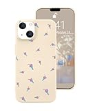 OFQKOAKS Girly Ice Cream Case for iPhone 13,Cartoon Fruit White Phone Case for Girls Ladies Soft Smooth Liquid Silicone Cover