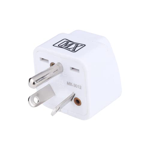 Image of MX Universal 3 PIN Travel Adapter (Type H) India to Australia New Zealand Israel & More Conversion Plug for Home and Official use - White Pack of 2