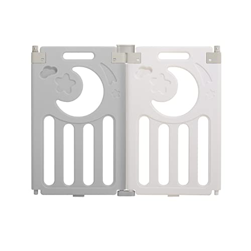 Dripex Box per Bambini, 2 pannelli, Recinto Bambini, Box Neonato in Forma Adattabile, Recinto per Neonato in Plastica, Grigio