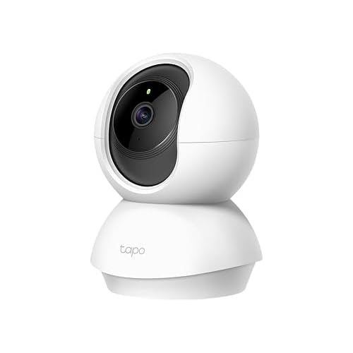 Tapo 3MP Indoor Wi-Fi Camera (2K), Surveillance Camera, Night Vision, Real Time Notifications, Cloud Storage and MicroSD up to 256GB, Works with Alexa
