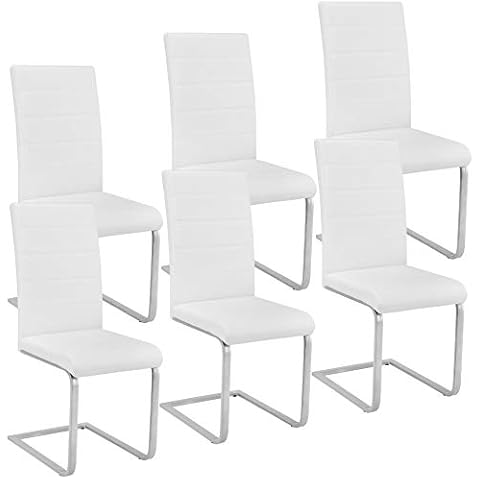 Juego de 6 sillas acolchadas para comedor TecTake 800810 sin reposabrazos Cover