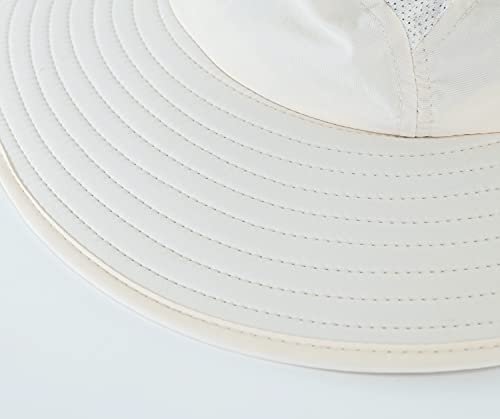 Home Prefer Mens Upf 50+ Sun Protection Cap Wide Brim Fishing Hat With Neck Flap (Ivory) #TOP5