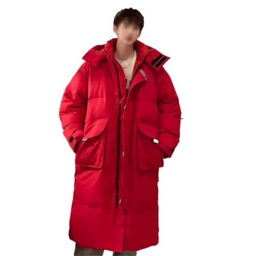 Long Down Jacket Male Winter Thick Warm Korean Version Of Loose Lovers Coat Youth Hooded2
