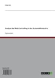 Analyse des Web-Controlling in der Automobilindustrie