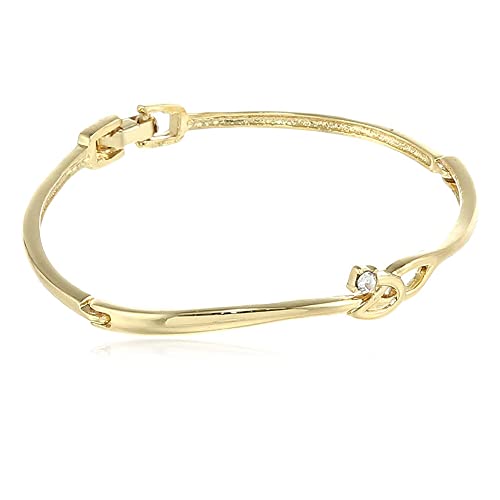 Estele 24KT Brass Sign Cuff Bracelet for Girls (Silver) (B08D874GBJ) Amazon Price History, Amazon Price Tracker