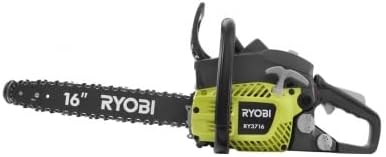 RYOBI 16-inch 37cc 2-Cycle Gas Chainsaw, showing chain tensioner