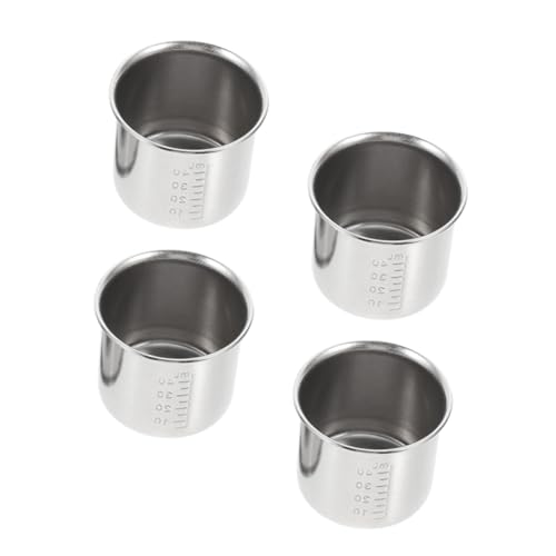 PRETYZOOM Set Di 4 Misurini in Metallo Graduati Per Uso Domestico E in Laboratorio