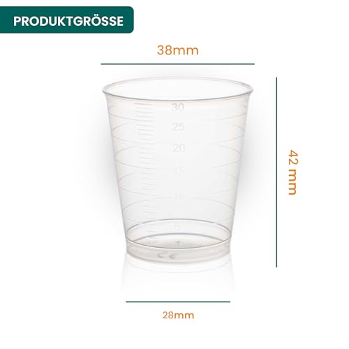 Hygiene100 80x Medikamentenbecher, 30 ml, bruchsicher, Schnapsbecher, Medikamentenmessbecher (Transparent)