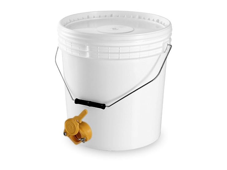 Secchio maturatore per Miele da 25 kg con Rubinetto in plastica Alimentare - Secchio e Rubinetto Made in Italy - Apicoltura
