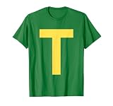 Letter T Funny Group Matching Halloween Costume T-Shirt