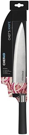 Chef Aid Stainless Steel Chef's Knife with Soft Grip Handle,9 Inch