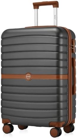 KONO Mittelgroßer Reisekoffer 62L ABS+PC Leichter Hartschalenkoffer L | Robuster Koffer Trolley L, 360°Leise Doppelrollen, Zahlenschloss, Für Urlaub, Geschäftsreisen und Städtereis