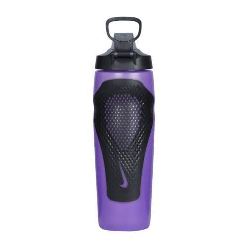 Image of Nike REFUEL BOTTLE LOCKING LID 24 OZ, ACTION GRAPE /BLACK /METALLIC GOLD