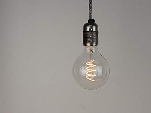 Lampadine Edison a filamento industriale vintage | E27 ES vite e baionetta B22 (5 pezzi) (X - grande globo flessibile LED spirale, B22 attacco a baionetta)