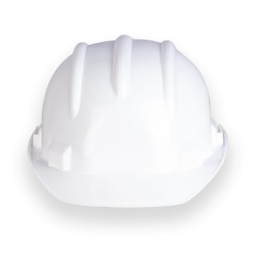 Image of ESAB Buddy Safety Helmet for Head Protection with Ratchet Type Adjustment, ISI Marked with chin strap. Colour- White