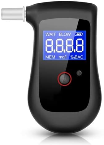 Breathalyzer to Test Alcohol, Professional-Grade Accuracy Breath Alcohol Tester, Moxikison Personal Portable Breathalyer with Memory and Warning Function for Home Party Use, Gift for Drinkers