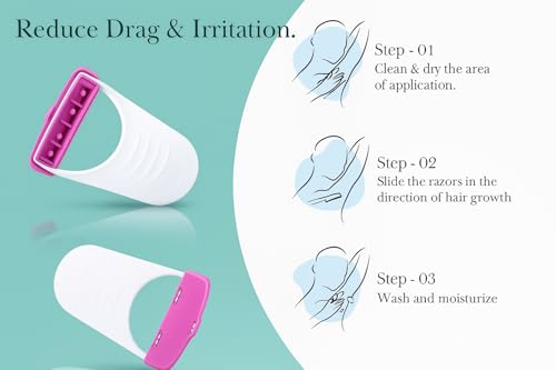 Image of Women's Disposable Razors (Pack of 12) | Single-Use Shaving Razor with Stainless Steel Blades for Legs, Arms & Underarms | Pink & White | Safe & Smooth Shave