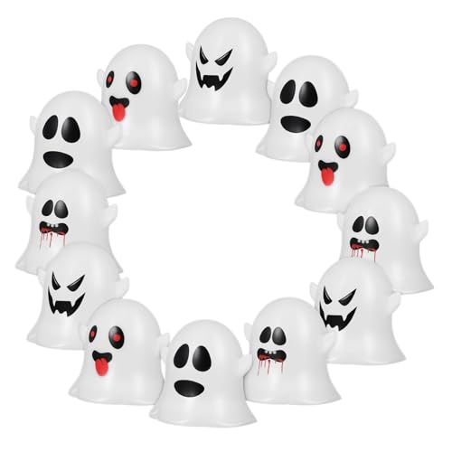 Luces fantasma LED WOONEKY de 12 piezas con velas de té parpadeantes para Halloween