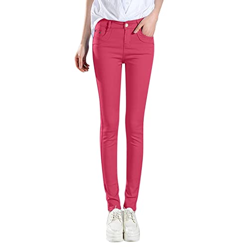 Jean classique taille haute pour femme | Pantalon décontracté ajusté