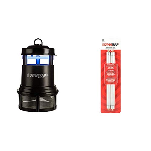 DynaTrap Insect Trap (DT2000XLP), XL, Black & 32050 6-Watt UV Outdoor Insect Trap Models DT2000XL and DT2000XLP Rep Bulb One-Acre, 2 Count, White
