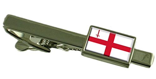 Sujeta Corbatas Bandera de Londres Inglaterra pisacorbatas metálico para traje formal de hombre
