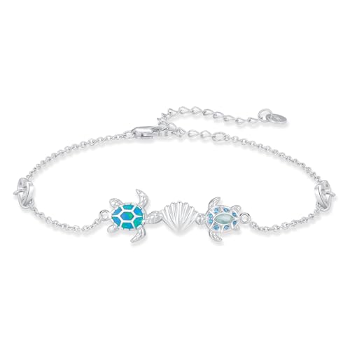 Bracelet tortue opale argent sterling 925 de haute qualité
