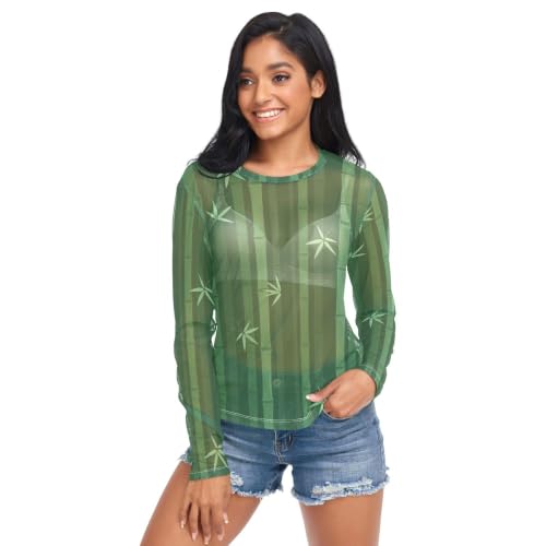 Haut transparent décontracté pour femme en maille extensible du S au XXL