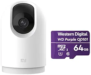 MI 360 degree Home Security Wireless Camera 2K Pro + Western Digital WD Purple 64GB Surveillance and Security Camera Memory Card