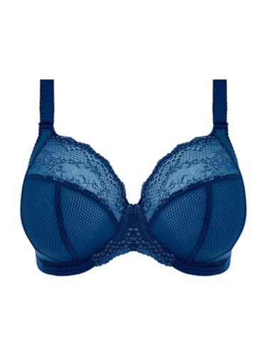 Image of Elomi Women's Charley Stretch Plunge Bra: Stretch Lace & Mesh, Racerback Option. Low Plunge UK Sizes D-JJ, US Sizes D-N