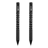 URBANVIBE7 2pcs Deformation Fidget Pen Funny Geometric Metal Crinkle Pens Geometric Deformation Ballpoint Pen Writing Gel Pen for Writing and Drawing, Gifts for Colleague, Nurses (Black)