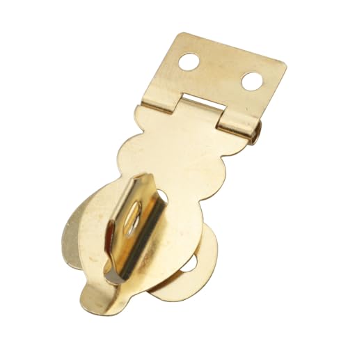 Image of TAODAN 6PCS Solid Brass Padlock Hasp with Screws 27x19mm Mini Decorative Hasp Handbag Buckle Locking Clasp for Vintage Wooden Boxes Heavy Duty Wooden Boxes Jewelry Gift Boxes Tool Boxes