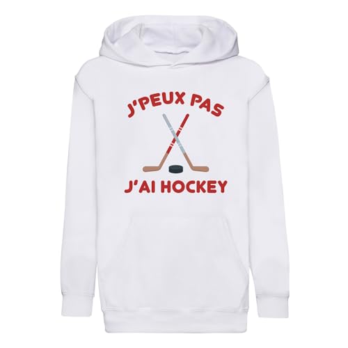 Sweat enfant J'peux pas j'ai hockey pour l'hiver et le sport