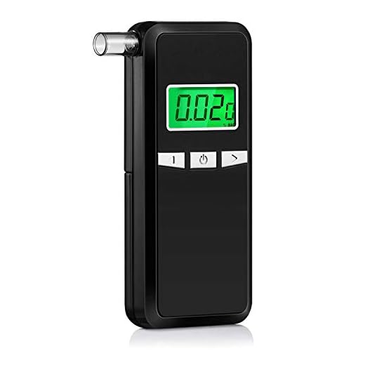 Breathalyzer, Portable Breathalyzer Alcohol Tester with Digital Breath Alcohol Tester with Blue Backlight LCD Display for Personal & Professional Use with 5 Mouthpieces