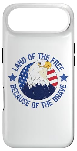 USA Eagle Land of the Free Because of the Brave 74 X}zP[X iPhone Air p