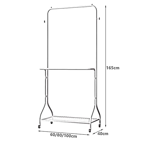 Penderie double tringle dorée avec étagères pour optimiser l'espace - 3