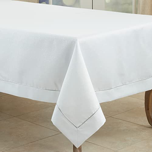 SARO LIFESTYLE Shimmering Tablecloth with Piping Detail by SARO LIFESTYLE - Image 2