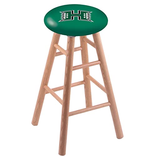 Holland Bar Stool Co. Oak Bar Stool in Natural Finish with Hawaii Seat by The