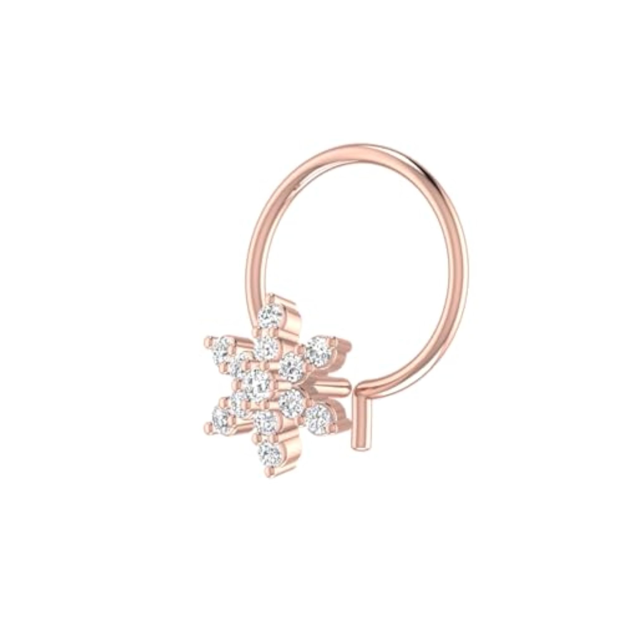 Women's 14Kt Rose Gold Stud Nosering