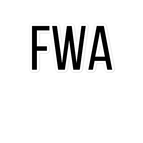 Dressed Up Mule FWA Stickers Window Decal for Water Bottles Laptops - Fort Wayne Indiana Airport Code in Bubble Free Sticker Vinyl Car Decal