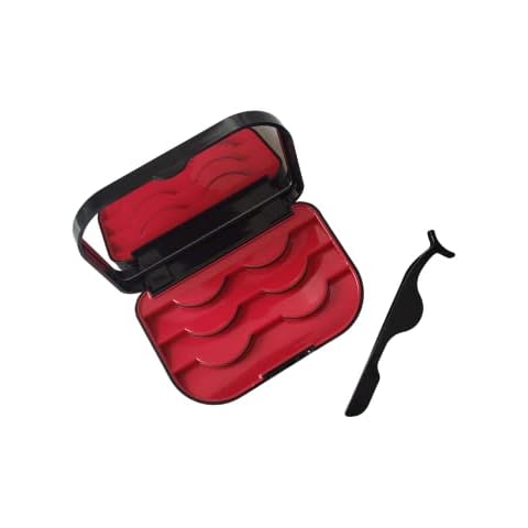 Coiffure Extensions Three Tier Magnetic Eyelash Storage Case With Mirror And Tweezer, Magnetic Eyelash Holder, Magnetic Eyelash Travel Case, Magnetic Eyelash Travel Holder, Magnetic Eyelash Organizer Cover