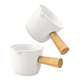 Cadeau : ce mini pot à lait est un cadeau pour et amis pendant période de vacances, ajoutant de l'élégance à cuisine, casserole à lait en émail, verseur à lait en céramique