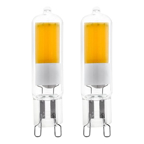 Eglo Lampadina LED G9, dimmerabile, set di 2 lampadine con attacco a spina, 4,2 watt (equivalente a 40 watt), 470 lumen, luce bianca calda, 2700 kelvin, pin G9, Ø 1,6 cm