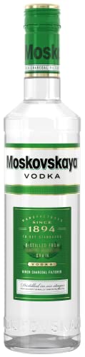 Moskovskaya Premium Vodka 38% vol. (1 x 0,5l) | Kristallklarer Vodka aus reinem Quellwasser