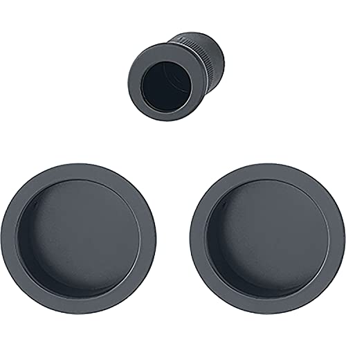 HOPPE Lot de 2 rosace aveugle ronde avec poignée en forme d'étoile - En aluminium noir mat